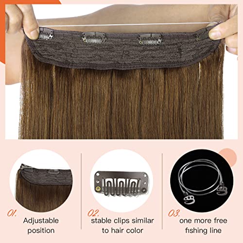 22 Inch Ombre Human Hair Wire Halo Hair Extension - Image 38
