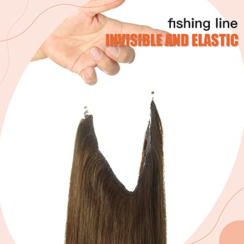 22 Inch Ombre Human Hair Wire Halo Hair Extension - Image 39