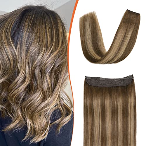 22 Inch Ombre Human Hair Wire Halo Hair Extension - Image 50