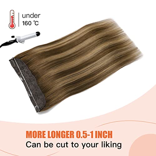 22 Inch Ombre Human Hair Wire Halo Hair Extension - Image 55