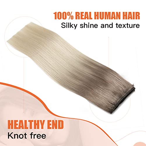 22 Inch Ombre Human Hair Wire Halo Hair Extension - Image 59