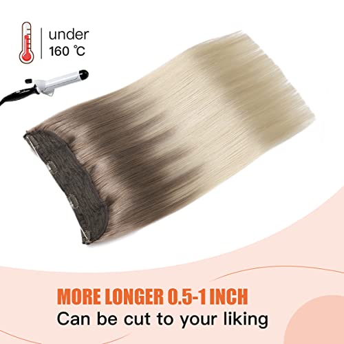 22 Inch Ombre Human Hair Wire Halo Hair Extension - Image 62