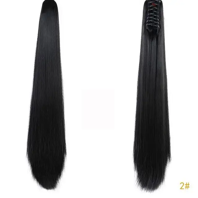24 Inch Long Straight Claw Clip In Ponytail Extension - Image 7