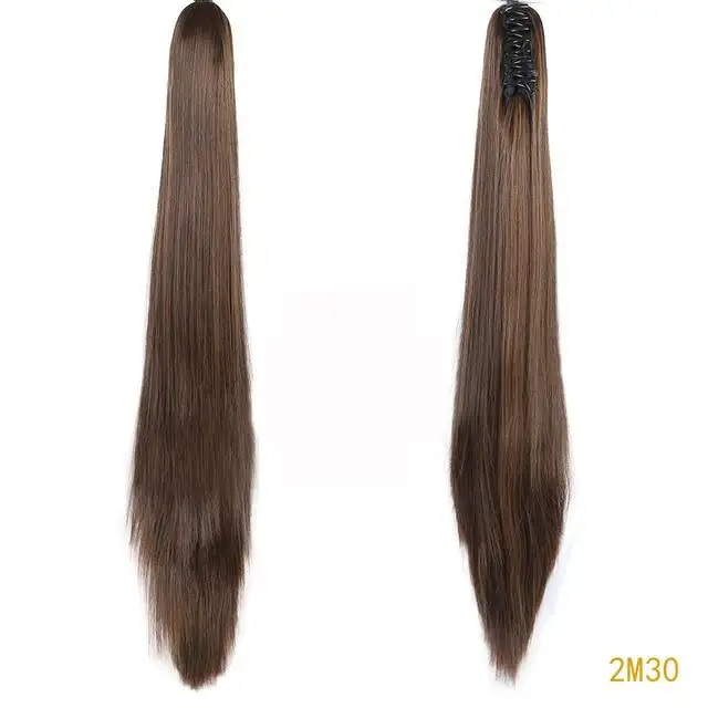 24 Inch Long Straight Claw Clip In Ponytail Extension - Image 8