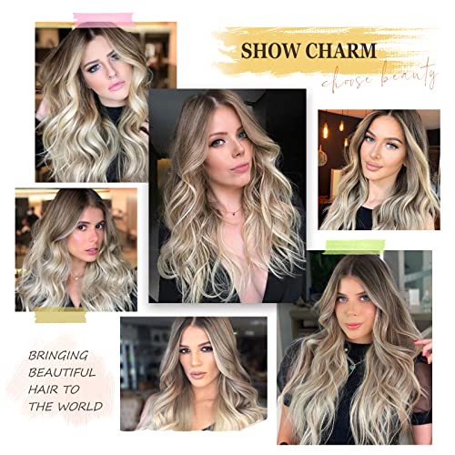 24 inch Wavy Long Brown Middle Parting Heat Resistant Synthetic Wig - Image 10