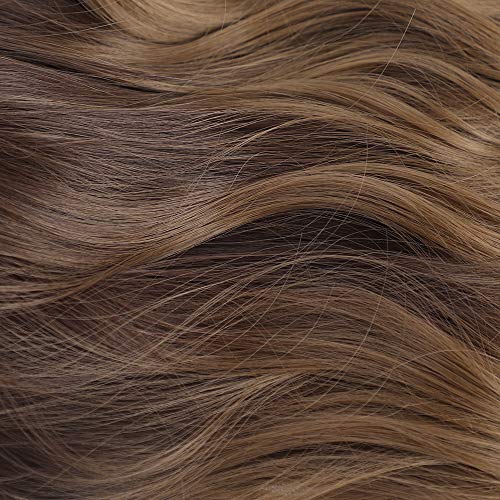24 inch Wavy Long Brown Middle Parting Heat Resistant Synthetic Wig - Image 17