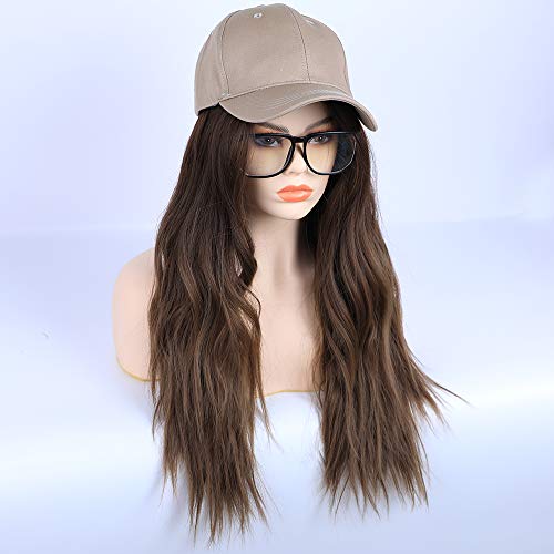 24 inch Wavy Long Brown Middle Parting Heat Resistant Synthetic Wig - Image 18
