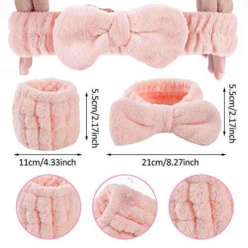 3 Pcs Spa Headband Wrist Washband Set - Image 2