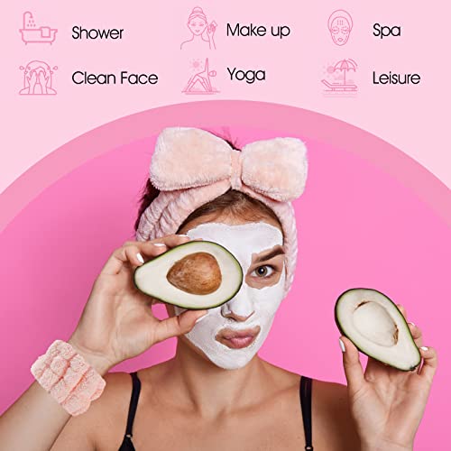 3 Pcs Spa Headband Wrist Washband Set - Image 4