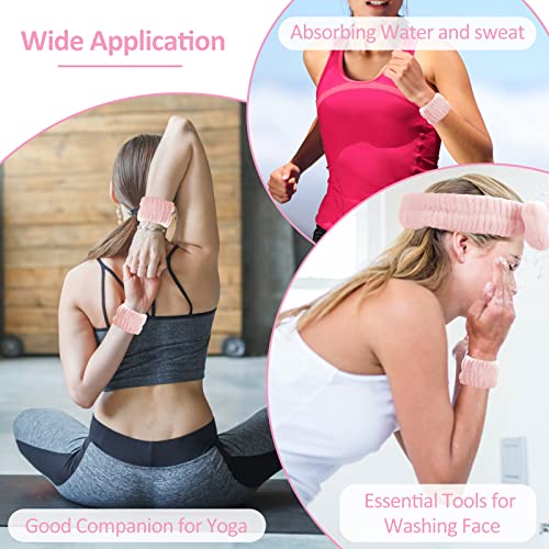 3 Pcs Spa Headband Wrist Washband Set - Image 6