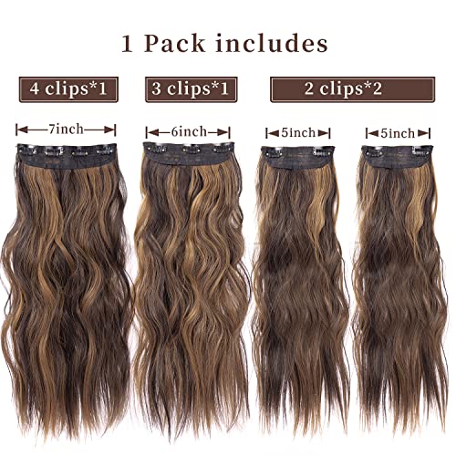 4pcs Clip in Synthetic Hair Extensions - Image 14