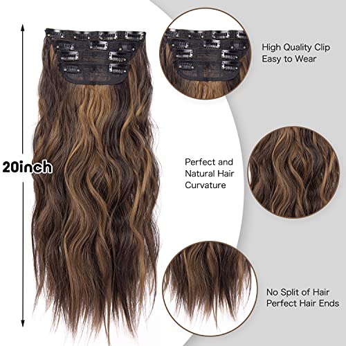 4pcs Clip in Synthetic Hair Extensions - Image 16