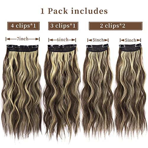 4pcs Clip in Synthetic Hair Extensions - Image 19
