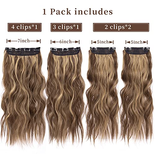 4pcs Clip in Synthetic Hair Extensions - Image 2