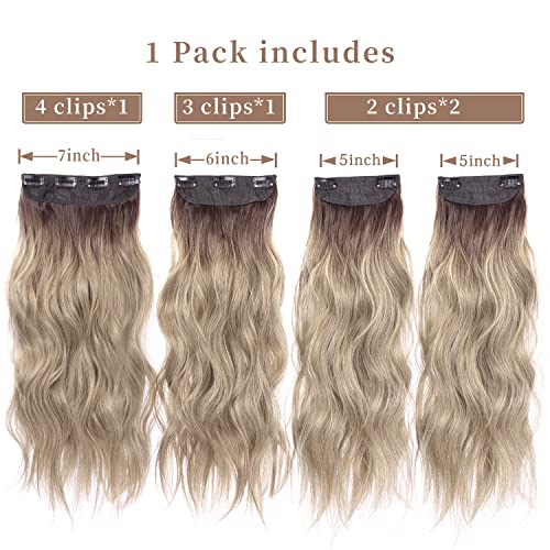 4pcs Clip in Synthetic Hair Extensions - Image 25