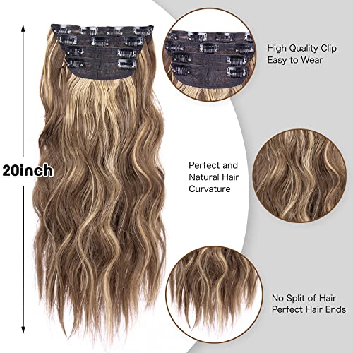 4pcs Clip in Synthetic Hair Extensions - Image 4