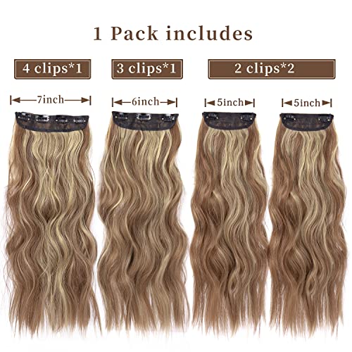 4pcs Clip in Synthetic Hair Extensions - Image 40