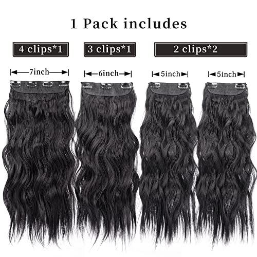4pcs Clip in Synthetic Hair Extensions - Image 9