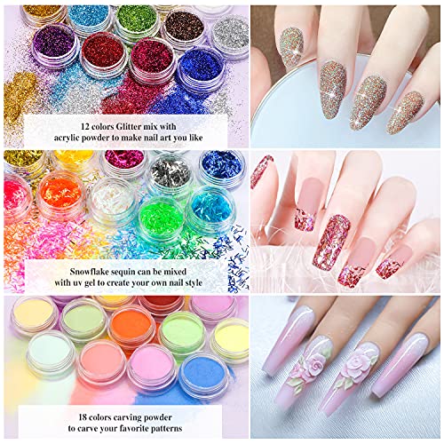 Acrylic Nail Kit with Acrylic Powder and Nail Art Tools Nail - Image 5
