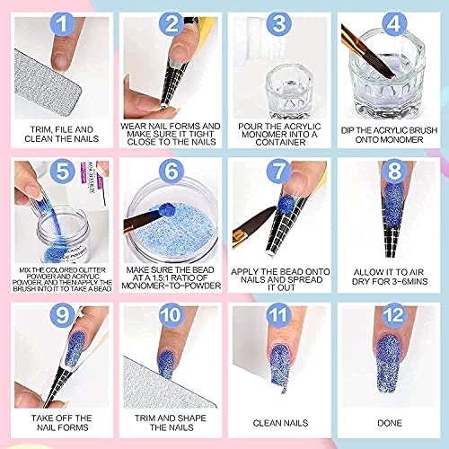 Acrylic Nail Kit with Acrylic Powder and Nail Art Tools Nail - Image 7