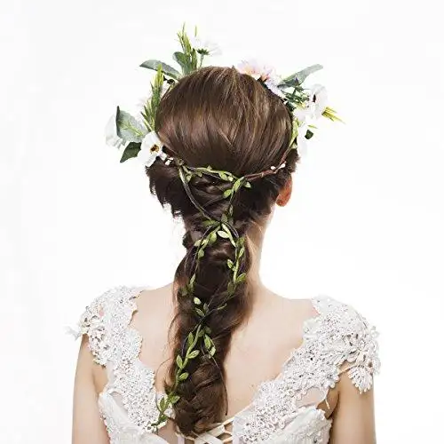 Aesthetic Rattan Flower Vine Crown Tiara Hair Accessory - Image 2