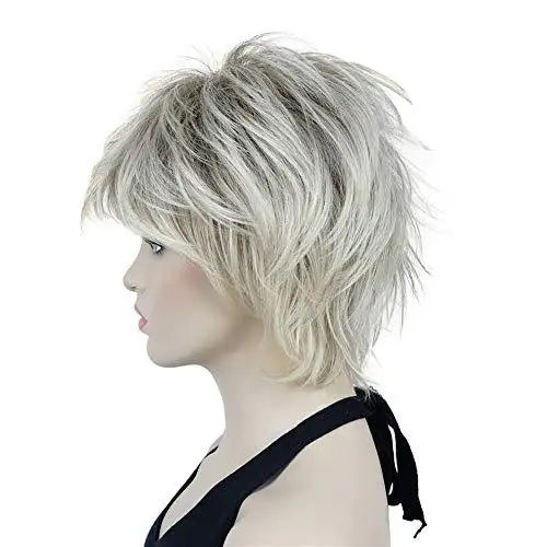 Angie Short Layered Synthetic Wig - Image 35