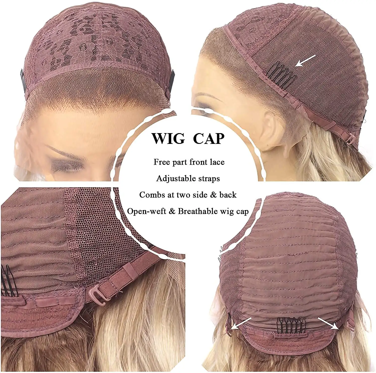 Ash Blonde Heat Friendly Lace Front Wig - Image 3