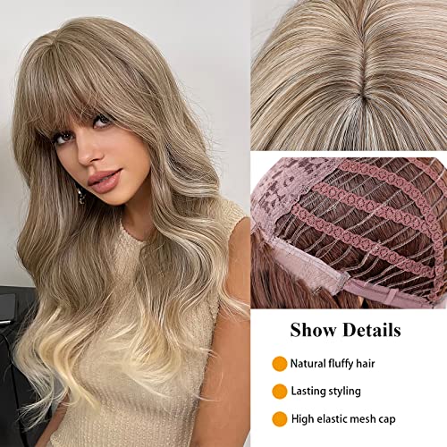 Ash Blonde Wig with Platinum Blonde Curly Ends - Image 3