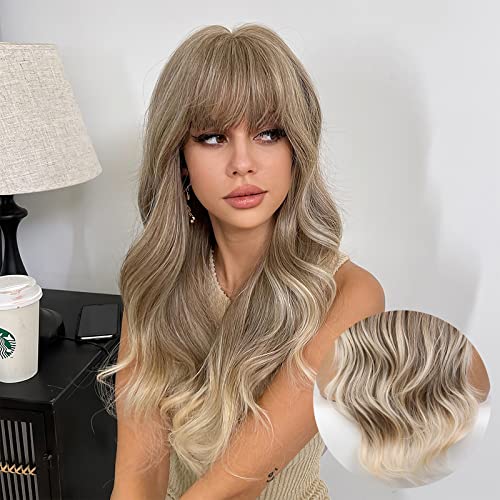 Ash Blonde Wig with Platinum Blonde Curly Ends - Image 4