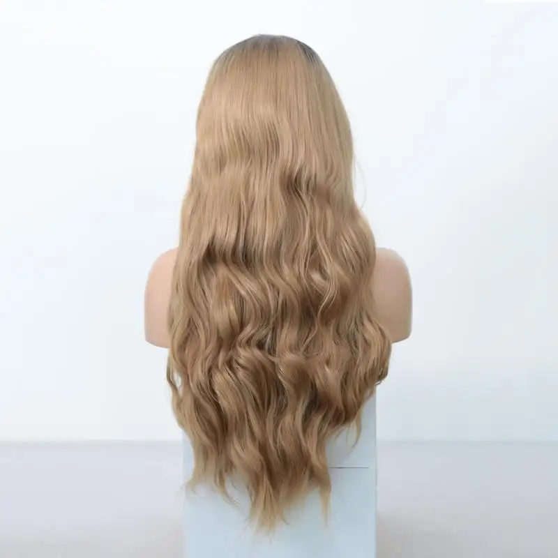Ashlee Body Wave Synthetic Lace Front Wig Dark Roots Ombre Wig - Image 4