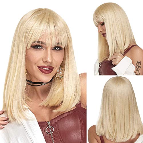 Heat Resistant Synthetic Bob Wig with Bangs - Image 15