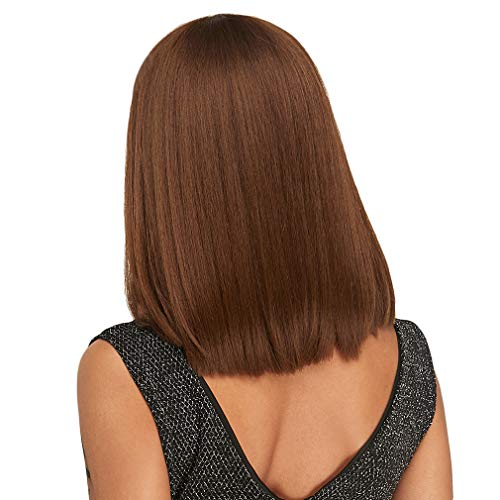 Heat Resistant Synthetic Bob Wig with Bangs - Image 5
