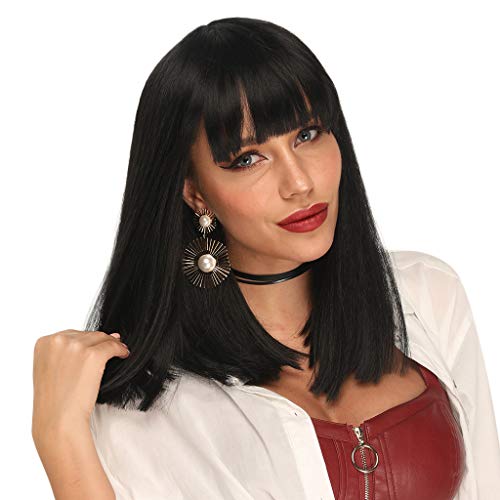Heat Resistant Synthetic Bob Wig with Bangs - Image 9