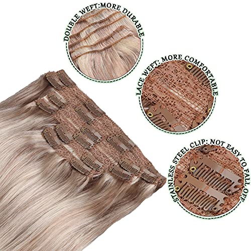 Balayage Clip in Human Hair Extensions 6 Pcs 100 Gram - Image 16