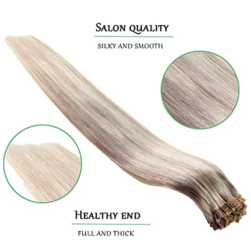 Balayage Clip in Human Hair Extensions 6 Pcs 100 Gram - Image 17