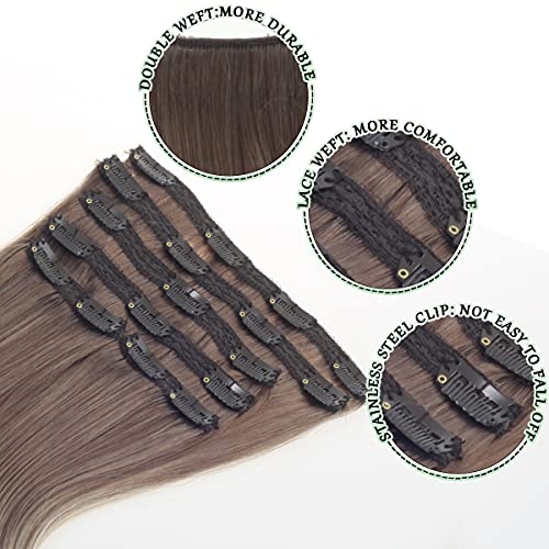 Balayage Clip in Human Hair Extensions 6 Pcs 100 Gram - Image 28
