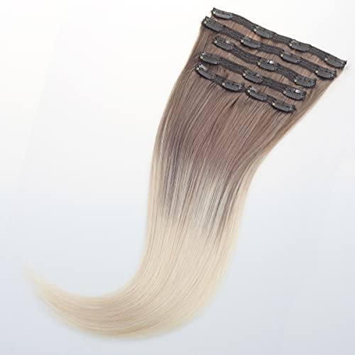 Balayage Clip in Human Hair Extensions 6 Pcs 100 Gram - Image 30