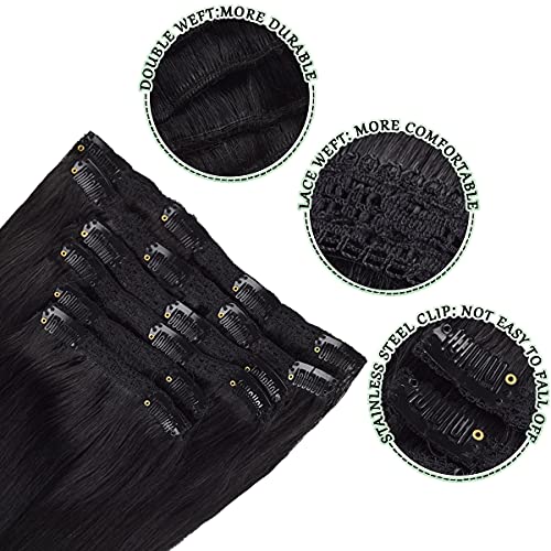 Balayage Clip in Human Hair Extensions 6 Pcs 100 Gram - Image 39