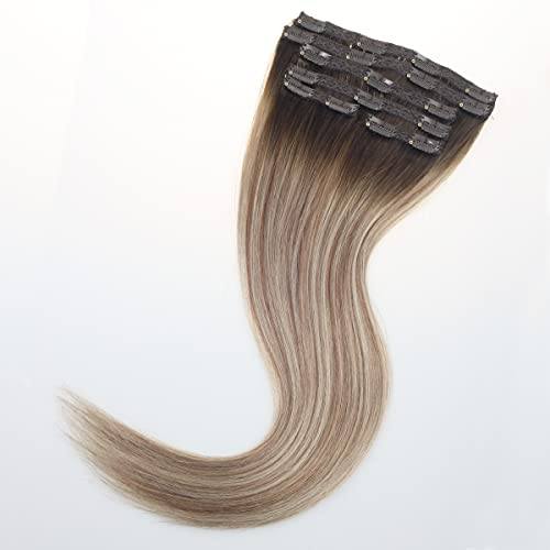 Balayage Clip in Human Hair Extensions 6 Pcs 100 Gram - Image 5