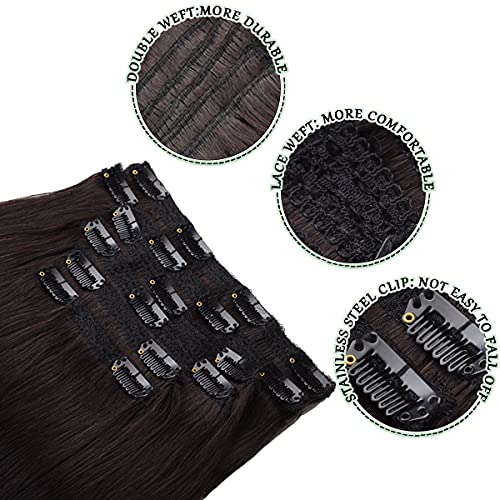 Balayage Clip in Human Hair Extensions 6 Pcs 100 Gram - Image 56