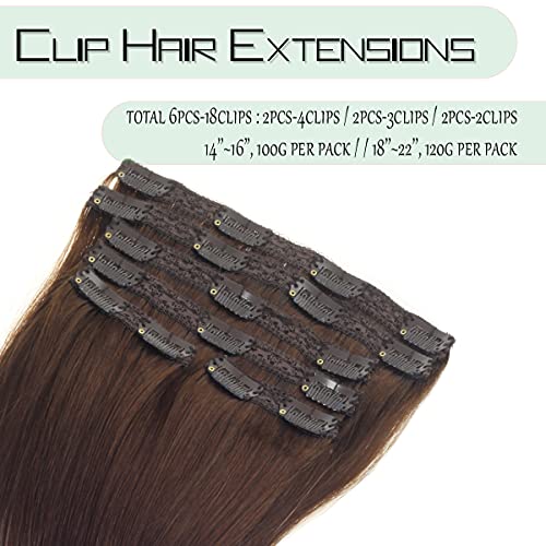 Balayage Clip in Human Hair Extensions 6 Pcs 100 Gram - Image 61
