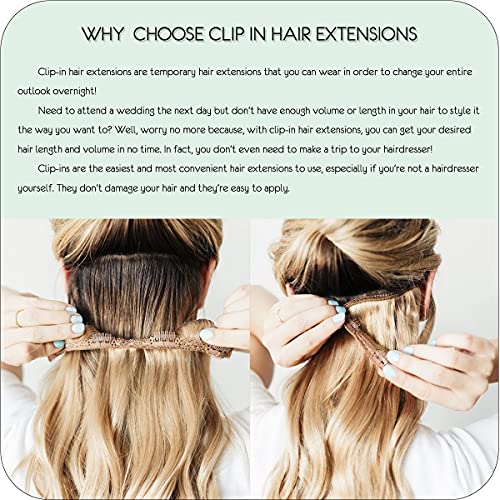 Balayage Clip in Human Hair Extensions 6 Pcs 100 Gram - Image 7
