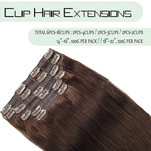 Balayage Clip in Human Hair Extensions 6 Pcs 100 Gram - Image 79