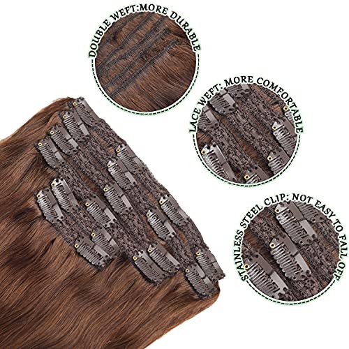 Balayage Clip in Human Hair Extensions 6 Pcs 100 Gram - Image 80