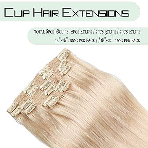 Balayage Clip in Human Hair Extensions 6 Pcs 100 Gram - Image 9