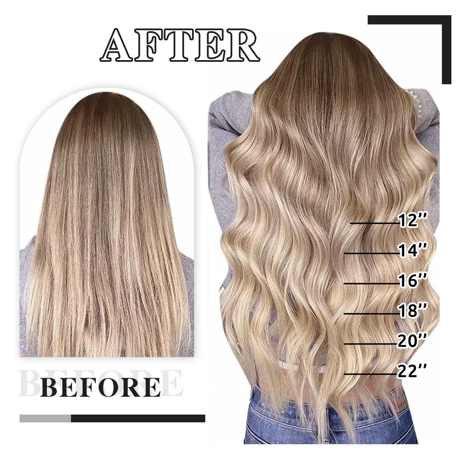 Balayage Clip in Human Hair Extensions Real Human Hair - Image 100