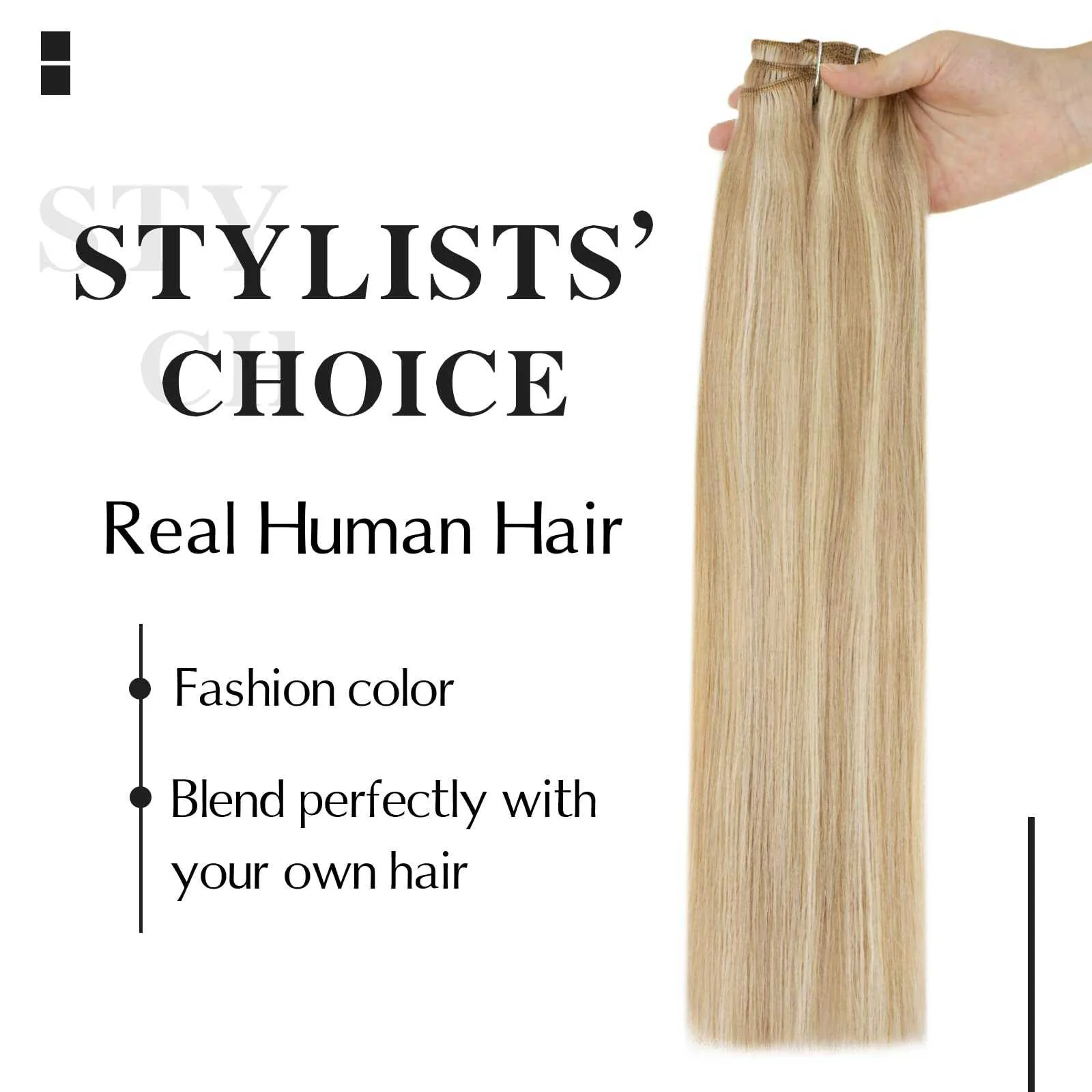Balayage Clip in Human Hair Extensions Real Human Hair - Image 12