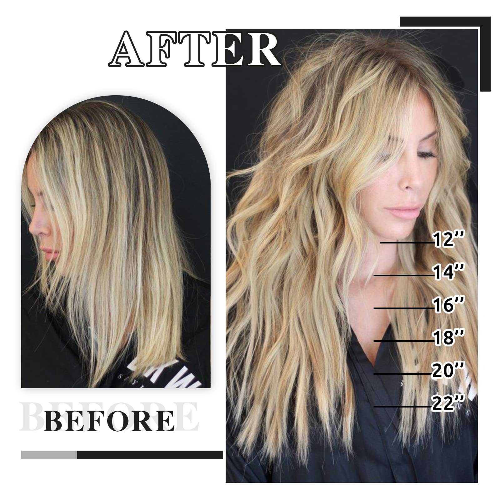 Balayage Clip in Human Hair Extensions Real Human Hair - Image 13