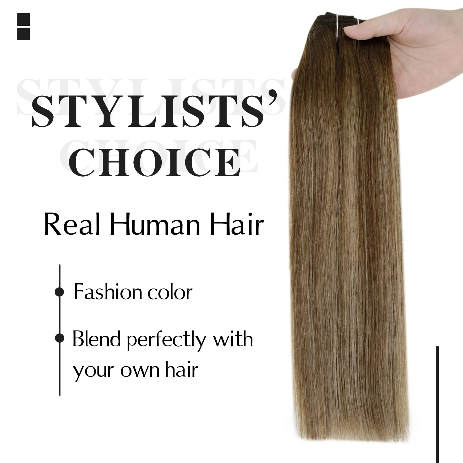 Balayage Clip in Human Hair Extensions Real Human Hair - Image 24