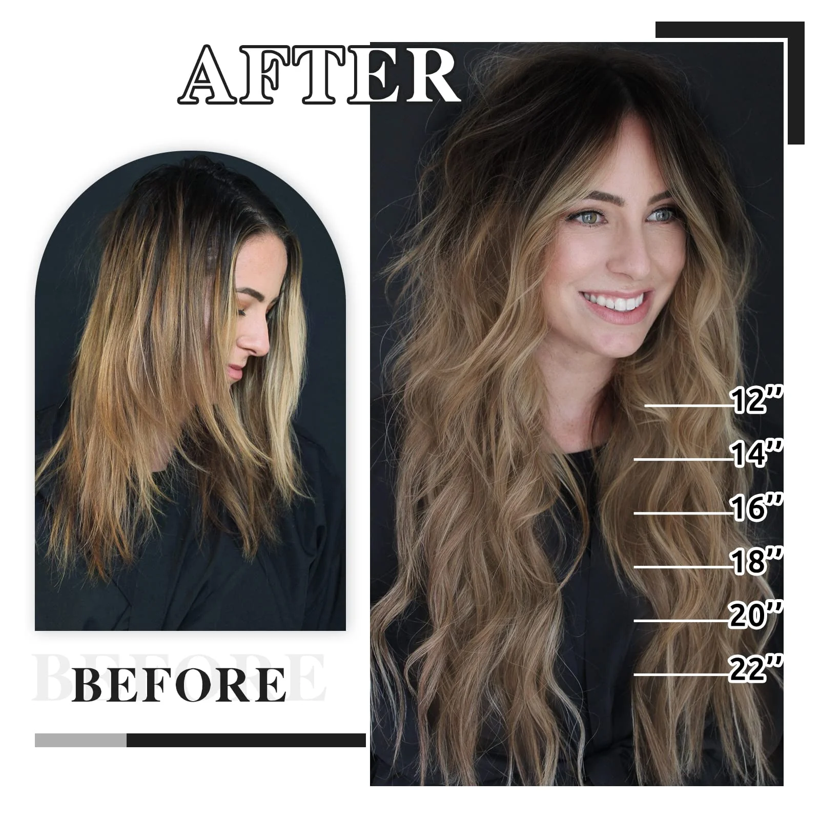 Balayage Clip in Human Hair Extensions Real Human Hair - Image 37